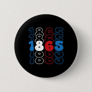 1865 - Rot-Weiß-Flaggen-Farben Button