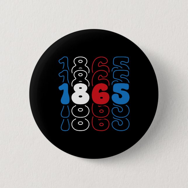 1865 - Rot-Weiß-Flaggen-Farben Button (Vorderseite)