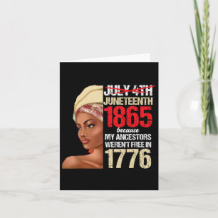 1865: Unabhängigkeitstag für Mädchen Karte