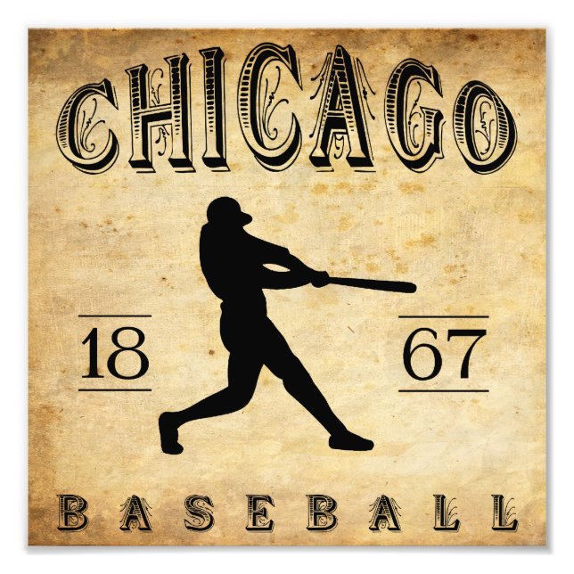 1867 Chicago Illinois Baseball Fotodruck (Vorne)