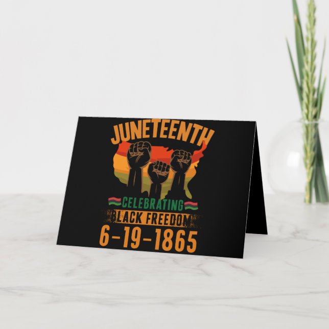 186. Jubiläum zur schwarzen Freiheit in Afrika Karte (Vorderseite)