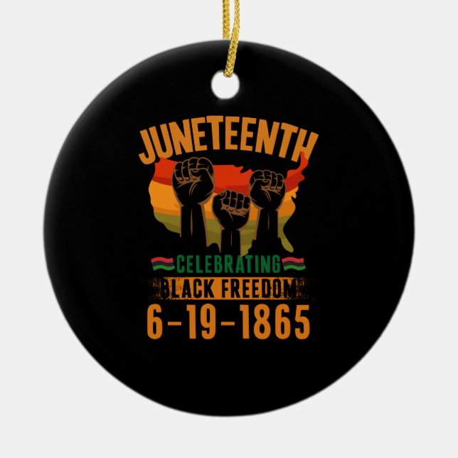 186. Jubiläum zur schwarzen Freiheit in Afrika Keramik Ornament (Vorne)