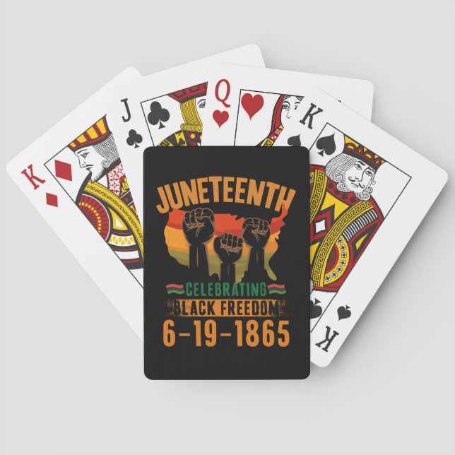 186. Jubiläum zur schwarzen Freiheit in Afrika Spielkarten (Rückseite)