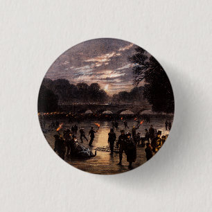 1870 Ice Skaten in London Button