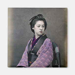 1870 Schöne japanische Frau Magnet