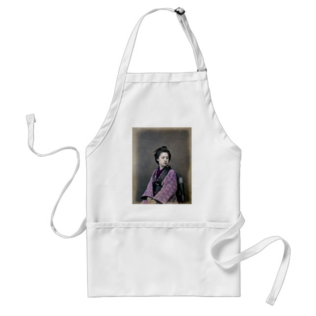 1870 Schöne japanische Frau Schürze (Vorne)