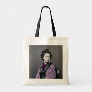 1870 Schöne japanische Frau Tragetasche