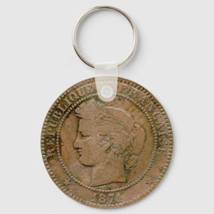 1871 Centime der Franzose-10 Schlüsselanhänger