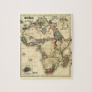 1874 Map of Africa Antique African Print