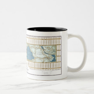 1875 Karte des Central Park, New York City Zweifarbige Tasse