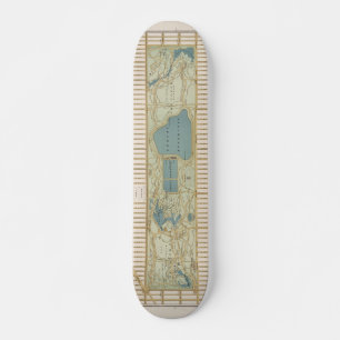 1875 Karte des Central Park Poster Skateboard