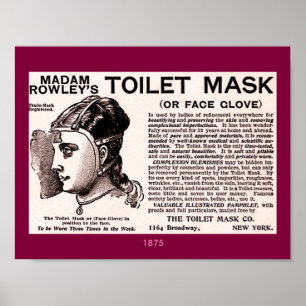 1875 Vintage Schönheitshilfe: Toilettenmaske oder  Poster