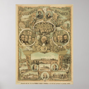 1876 Centennial America United Staaten Independenc Poster