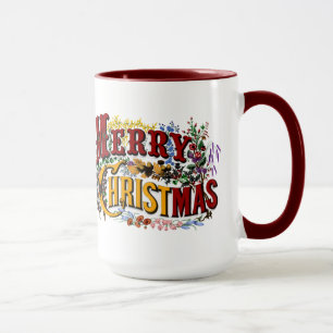 1876 Frohe Weihnachten Bunt Tasse