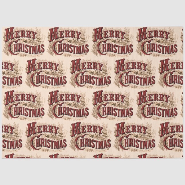 1876 Frohe Weihnachtsgolden Seidenpapier (Vorderseite)