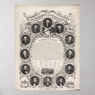1876 Reproduktion der Unabhängigkeitserklärung Poster