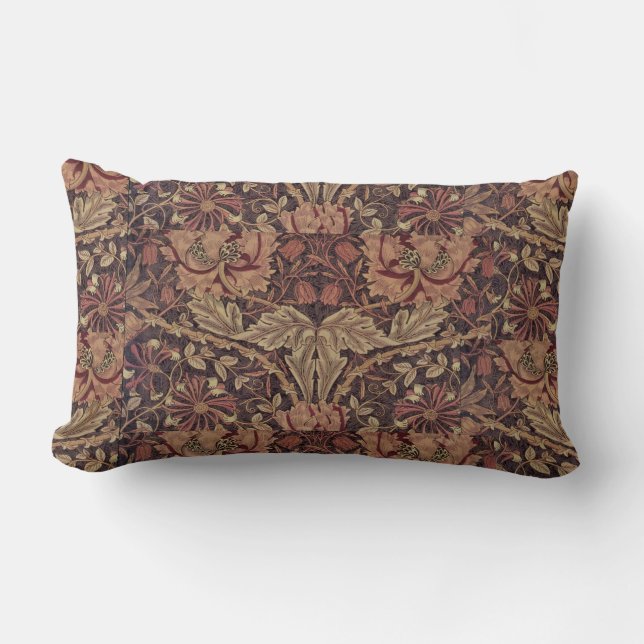 1876 Vintag William Morris Honeysuckle Lendenkissen (Vorderseite)