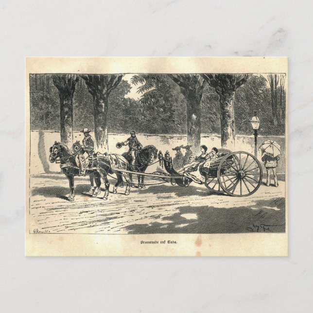 1877 Print Kuba, Erde und ihre Völker Postkarte (Vorderseite)