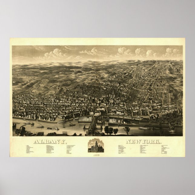 1879 Print: Albany, New York Poster (Vorne)