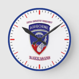 187. Infanterie-Regime Runde Wanduhr