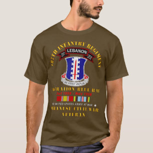 187. Infanterie-Regime TF 201 Libanon w AFEM SVC T-Shirt