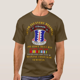 187. Infanterie-Regime TF 201 Libanon w AFEM SVC T-Shirt