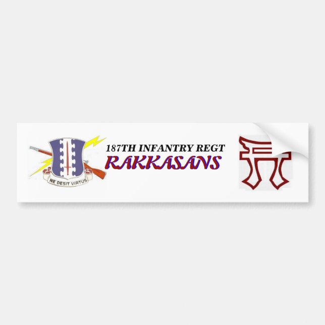 187TH INFANTERIE RAKKASANS TORRI Autoaufkleber (Vorne)