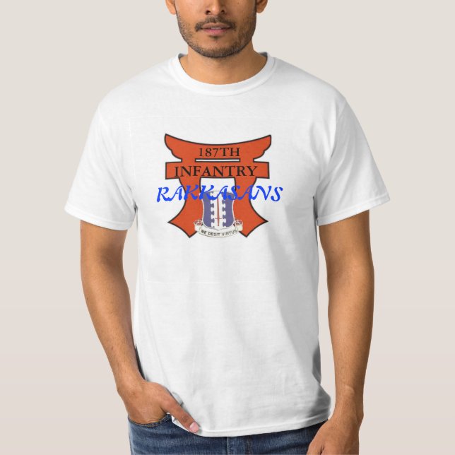 187th T-shirt d'infanterie avec la conception de (Devant)