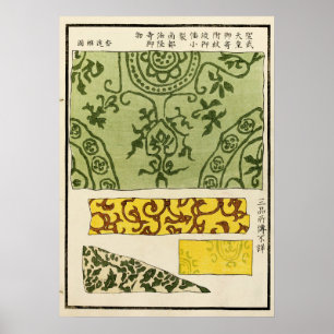 1880 Orientalisches Keramik-Motiv Wandkunst Poster