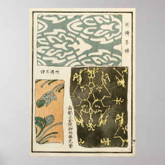1880 Stoddard Chinesisches Ornamentmuster Poster