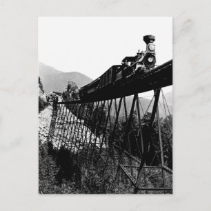 1880 Zug in Crawford Notch, NH Postkarte
