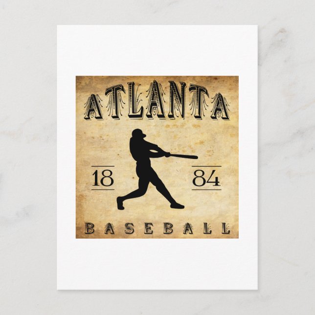 1884 Atlanta Georgia Baseball Postkarte (Vorderseite)