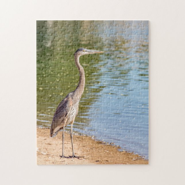 1884-Great Blue Heron on on Shore Puzzle (Vertikal)