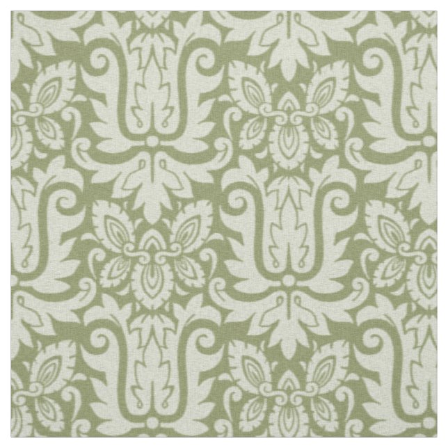 1885 Damask, Willow Green Stoff (Muster)