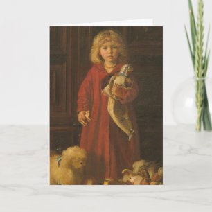 1885 Weihnachtsmorgen-Gemälde von Mansel Lewis Karte