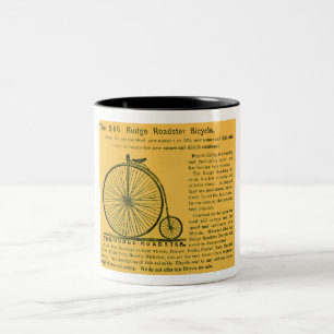 1886 AD FÜR RUDGE-FAHRRÄDER ZWEIFARBIGE TASSE