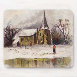 1886: Snowy Victorian winter Mousepad