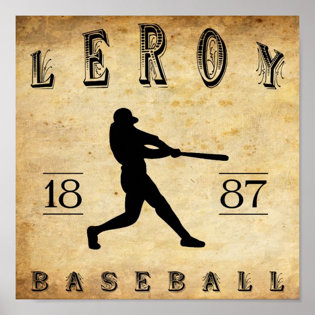 1887 Leroy New York Baseball Poster (Vorne)