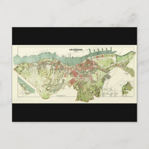 1888 Karte Göteborgs Schweden von Ludvig Simon