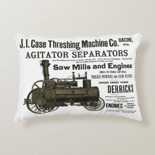 1889 Dampfzug Motor und landwirtschaftliche Zugmas Dekokissen