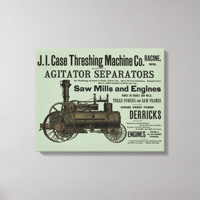 1889 Drohmaschine Motor Leinwanddruck (Vorderseite)