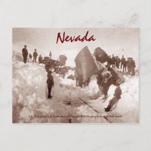 1889 Nevada Zugunglück Postkarte