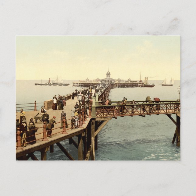 1890 Viktorianisch Jetty in Margate Kent Postkarte (Vorderseite)