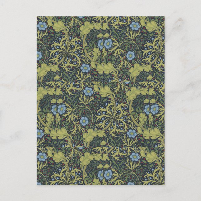 1890 Vintag William Morris Seaweed Postkarte (Vorderseite)