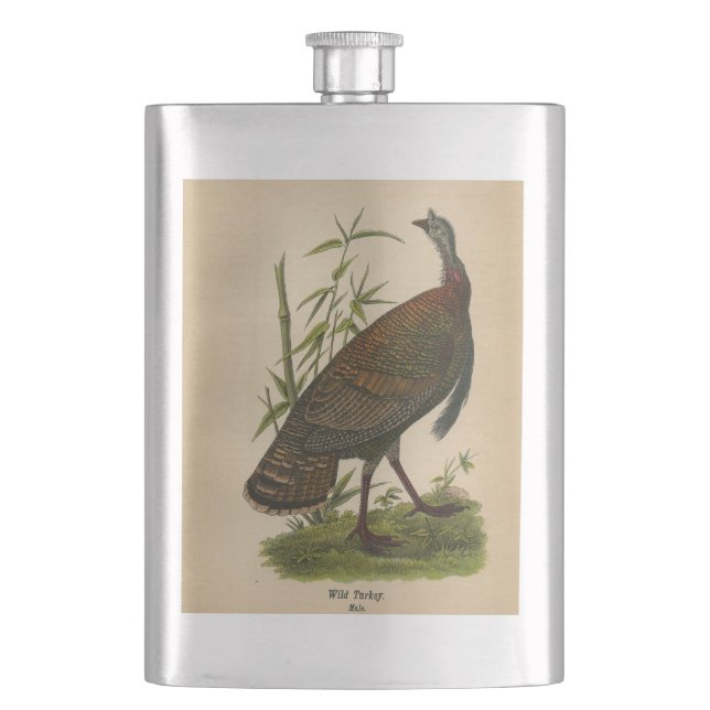 1890 wilde die Türkei Flasche Flachmann (Vorderseite)