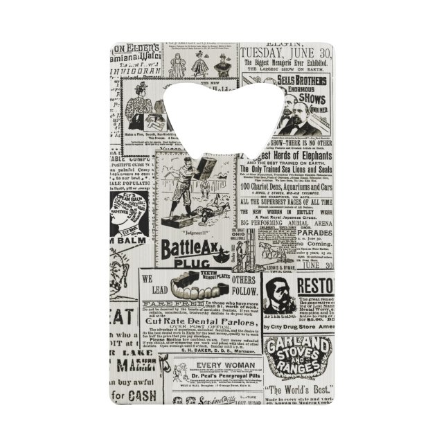 1890er Jahre bezaubernde Viktorianische Zeitungsan Geldbeutel Flaschenöffner (Vorderseite)
