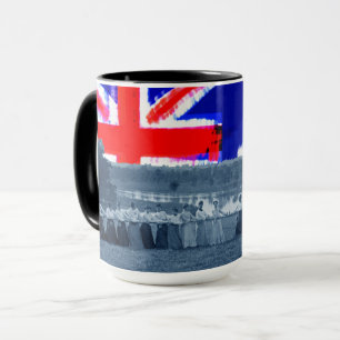 1890er Jahre Frauenumarmung der "Tug-O-War"-Flagge Tasse