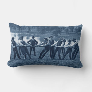 1890er Männer Mann Tug-O-War Fox Fluss Elgin IL Fo Lendenkissen