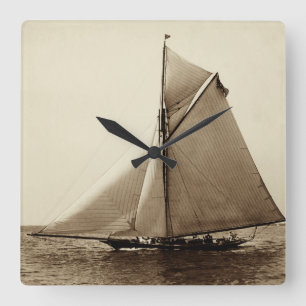 1891 Amerikaner-Yacht in Meer Quadratische Wanduhr