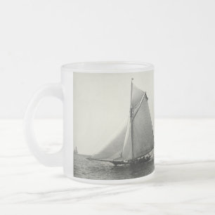 1891 Amerikanische Yacht auf See Mattglastasse